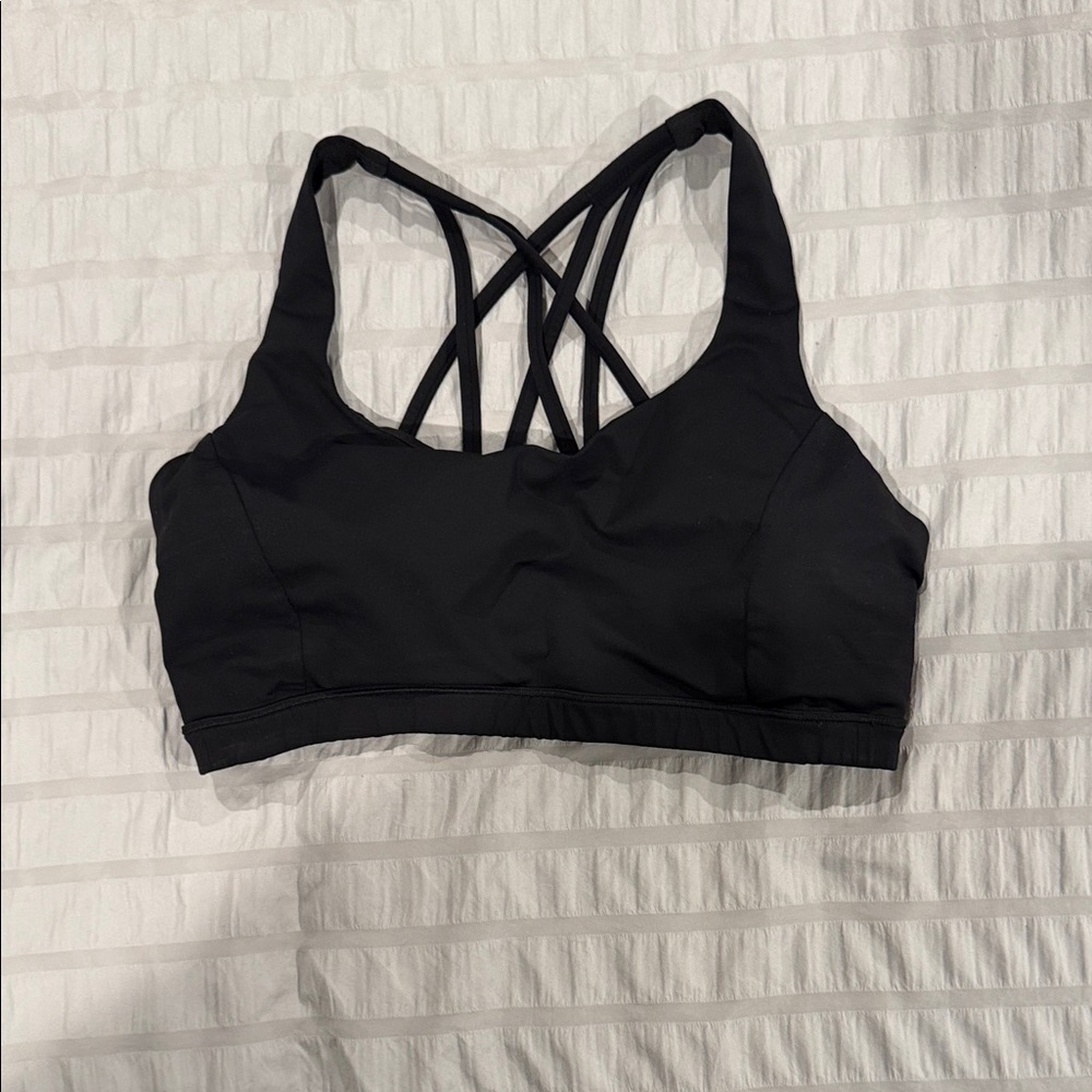 Lululemon Women's Black Strappy Sports Bra